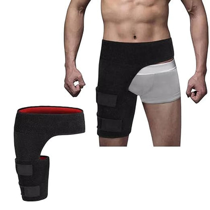 Hip Support, Hip Brace Groin Support Wrap, Unisex Hip Brace Thigh Compression Sleeve & Groin Compression Wrap Fitness Leg & Hip Protector for Weightlifting, Running And Sports Scenes