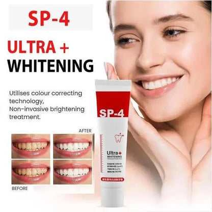 SP 4 UltraBrightening Toothpaste – Advanced Whitening Formula for Stain Removal and Enamel Protection | Fresh Mint Flavor | 30g