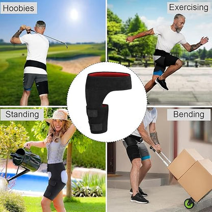 Hip Support, Hip Brace Groin Support Wrap, Unisex Hip Brace Thigh Compression Sleeve & Groin Compression Wrap Fitness Leg & Hip Protector for Weightlifting, Running And Sports Scenes